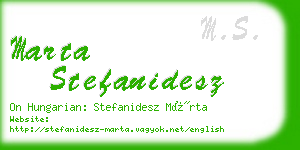 marta stefanidesz business card